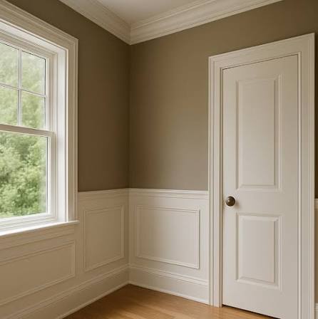 HKS finish carpentry — crown molding and door trim